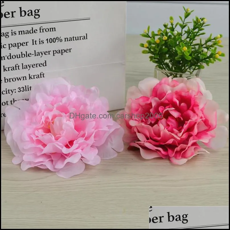 50pcs high quality silk peony flower heads wedding party decoration artificial silk peony camellia rose flower wedding decoration 496