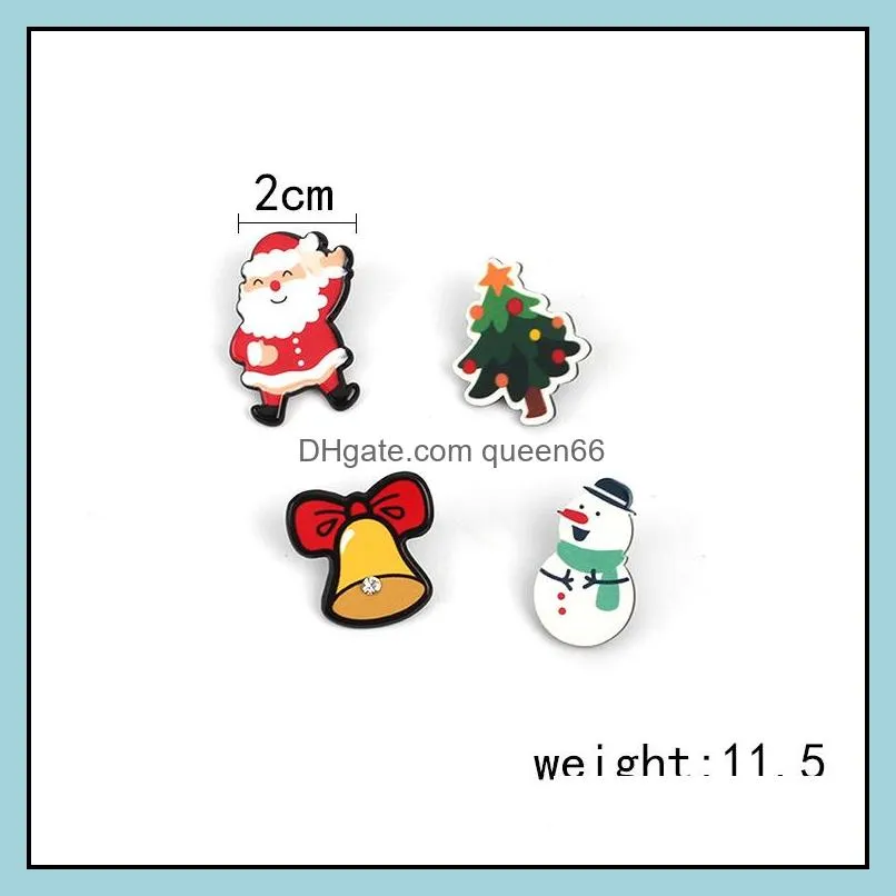 12 packs of christmas brooch pin set christmas decorations gifts included - christmas tree, santa claus, snowman, jingle bells, star,