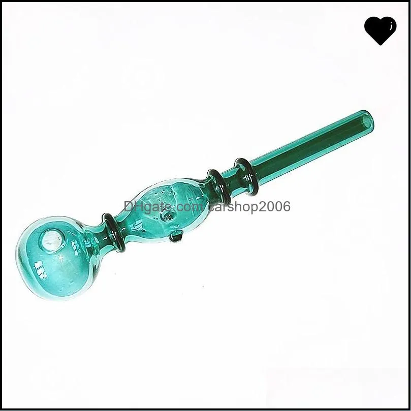transparent glass smoking pipe borosilicate high temperature resistance straight colourful hookah pipes 14cm smoker accessory 3ls n2