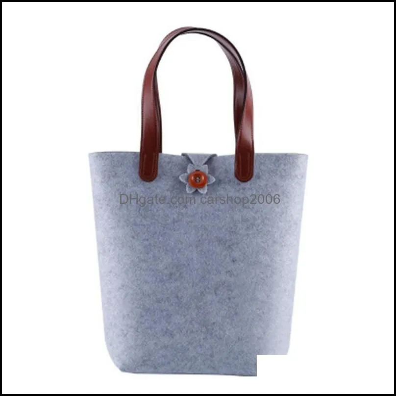 felt shopping bag color non woven fabrics handbag reticule women fashion simplicity wear resistant 9fl uu