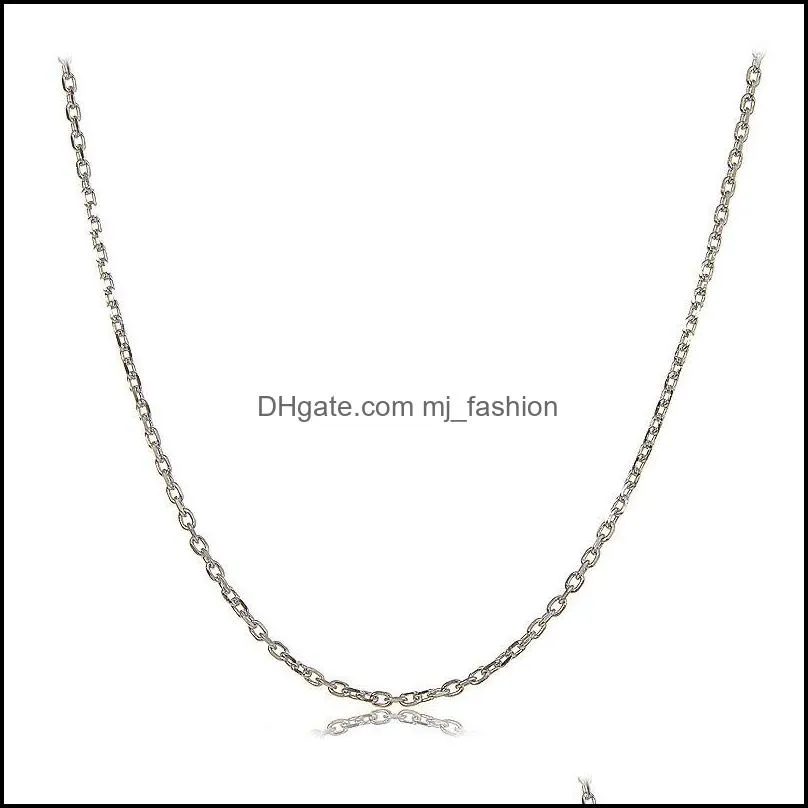 silver stainless steel chain necklace wholesal 1.5mm 2mm 3mm o chains fit diy pendant jewelry making bulk