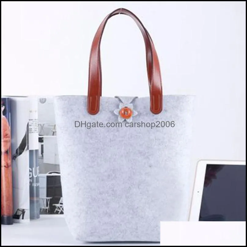 felt shopping bag color non woven fabrics handbag reticule women fashion simplicity wear resistant 9fl uu