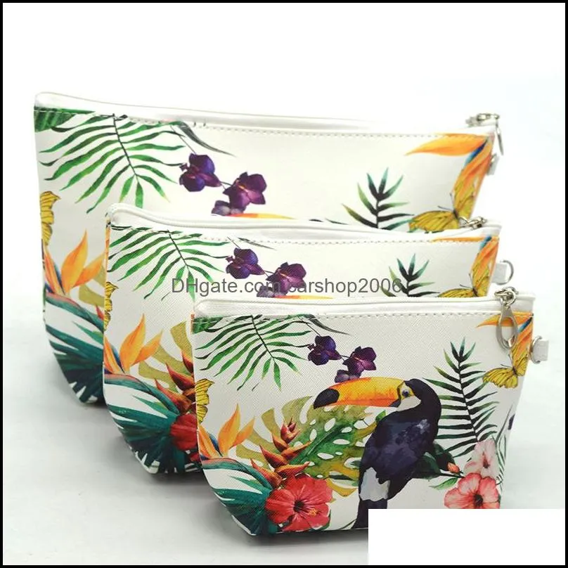 cosmetic bag three-piece suite digital printing admission portable makeup storage boxes popular high quality