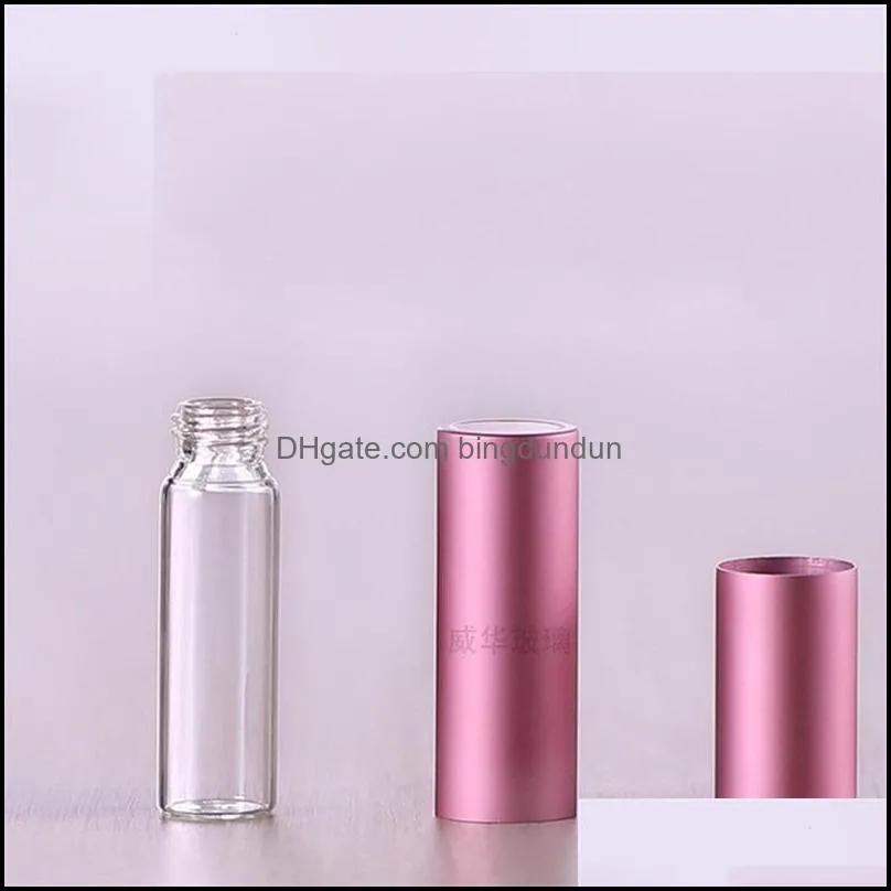 aluminium perfume bottle 5 ml portable refillable glass perfume bottle aluminum sprayer empty cosmetic vial perfume atomizer travel 461