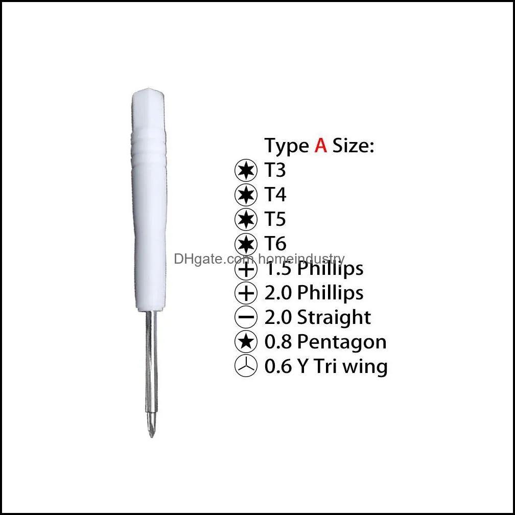 good quality mini screwdriver 85mm small t3/4/5/6 slotted phillips tri wing pentagon straight repair tool concep for iphone tablet laptop pc games