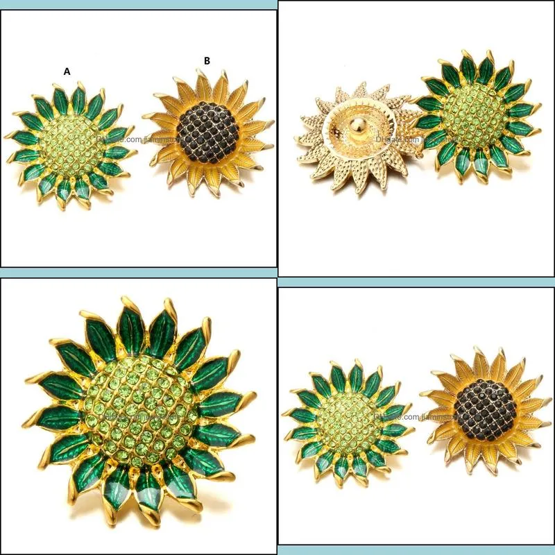 noosa snap button jewelry big sunflower ginger snap chunks fit diy 18mm snap bracelets & bangles necklace jewelry