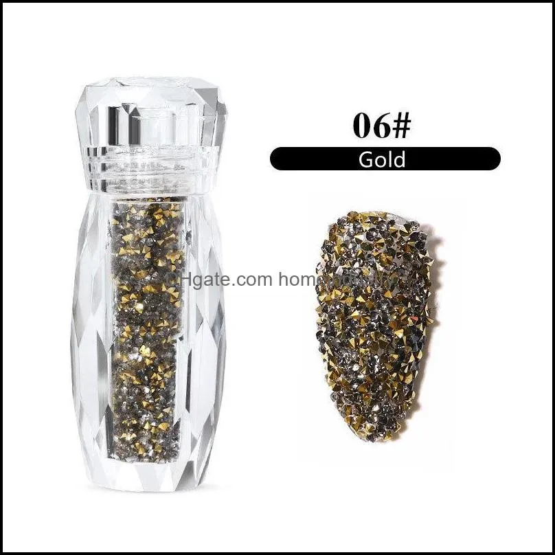 Nail Art Decorations DIY AB Mini Tiny Glass Rhinestone Gems Micro Pixie Crystal Glitter Nails Decoration Manicure AccessoriesNail