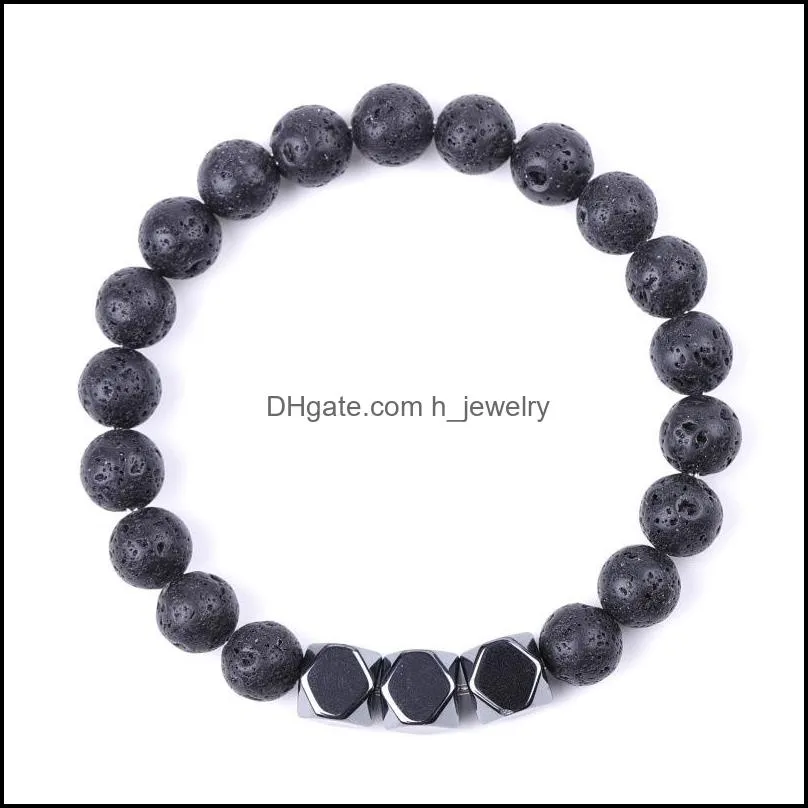 lover men handmade hematite 8mm buddha lava stone bracelet beads bracelets summer women jewelry gift