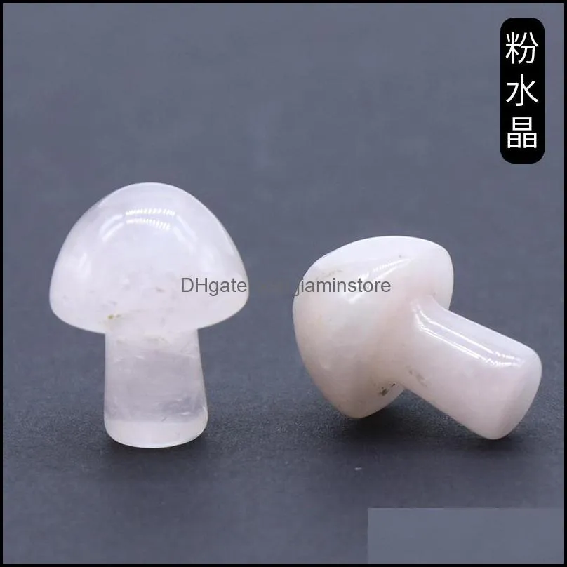 2cm mushroom statue natural stone carved decoration quartz hand polished healing crystal reiki trinket gift room ornament