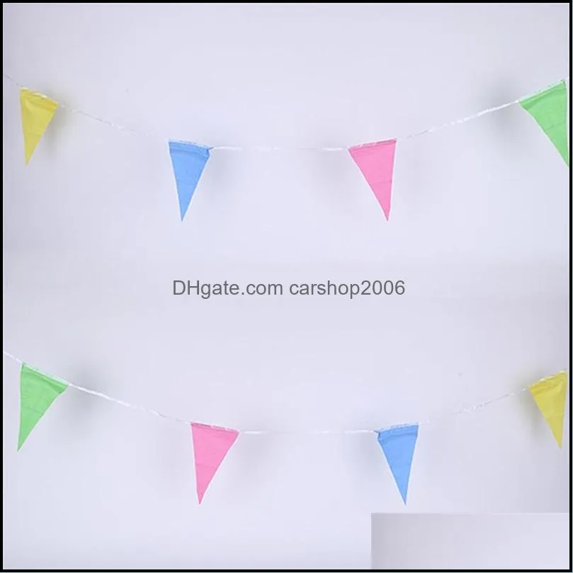polyester fiber flags triangle colorful banner bunting festival celebrations activity decoration fashion many size 8tt7 uu