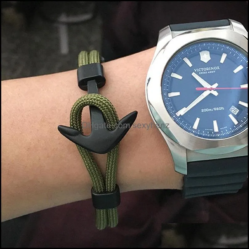 10pc/set trending products custom logo rope mens nautical anchor bracelet jewelry
