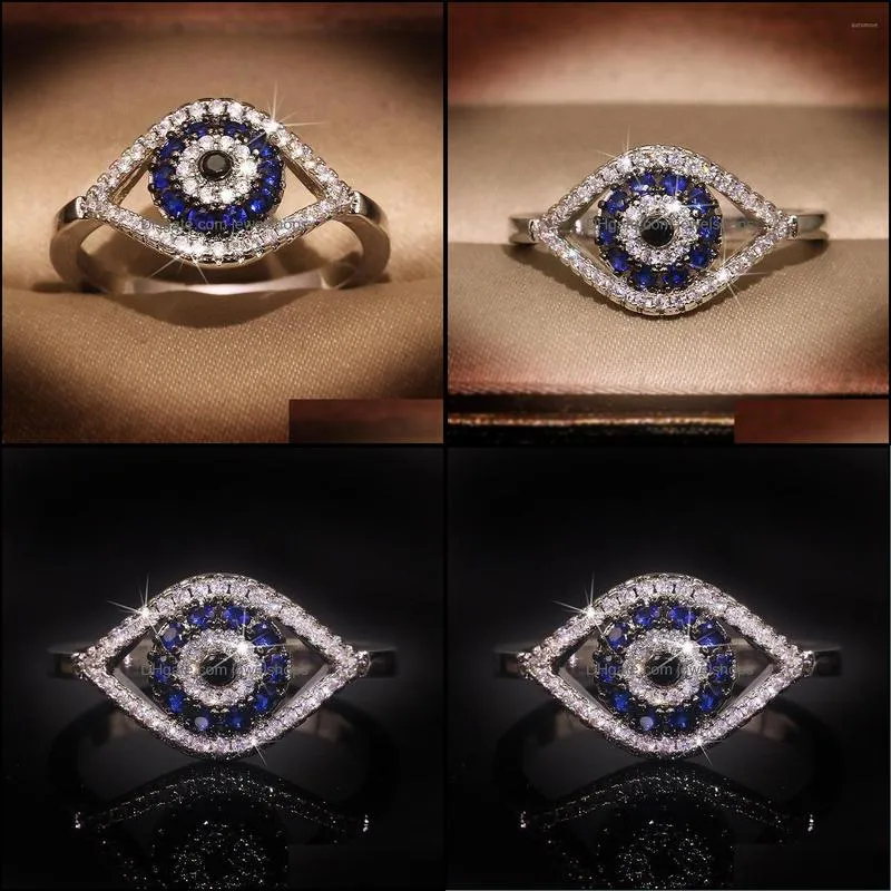 punk female blue crystal stone ring charm zircon silver color 2021 wedding rings for women dainty evil eye hollow engagement ring1