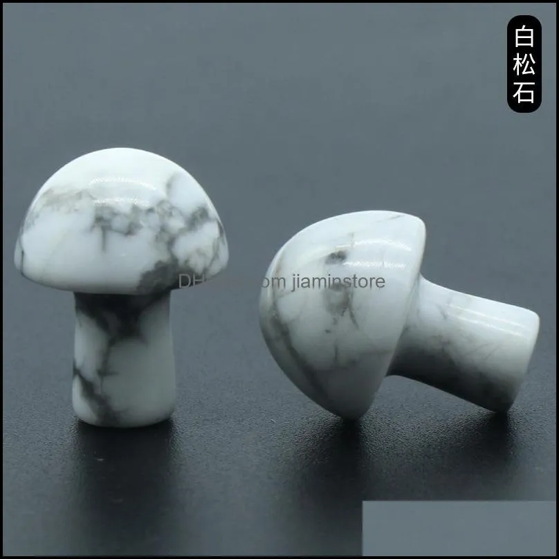 2cm mushroom statue natural stone carved decoration quartz hand polished healing crystal reiki trinket gift room ornament