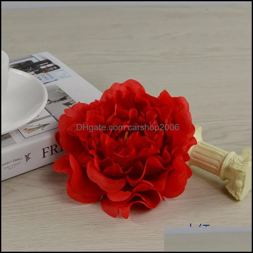 50pcs high quality silk peony flower heads wedding party decoration artificial silk peony camellia rose flower wedding decoration 496