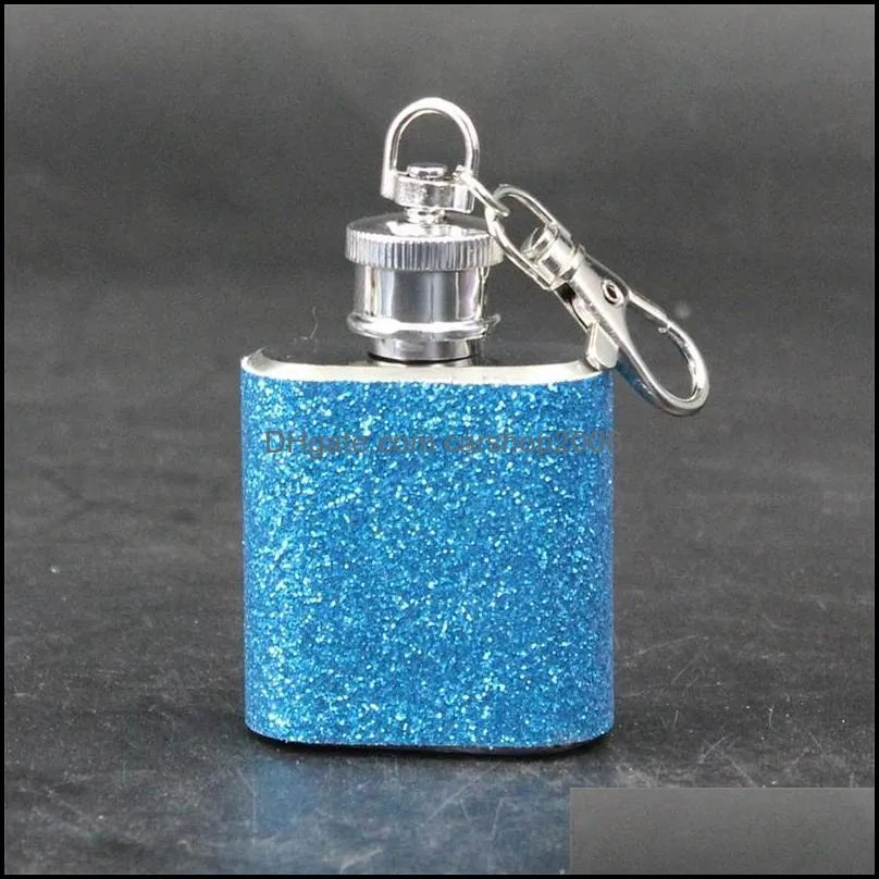 stainless steel wine bottle with key buckle small hip flask multi colors wines pot new arrival 4 5td l1