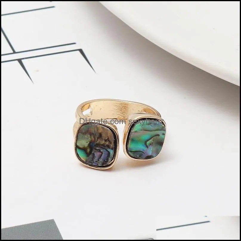 leopard print white blue abalone shell paper rings fashion gold color brincos pendientes jewelry ring for women