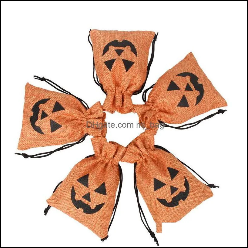 halloween gift bag jute burlap jewellry packing pouches chirstmas party decor bags candy sachet can customi jllpsw