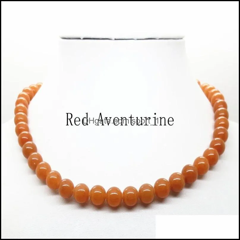2018 hot white 8mm natural turquoise lava amethyst tiger eye beaded choker necklace for women men jewelry choker body chain