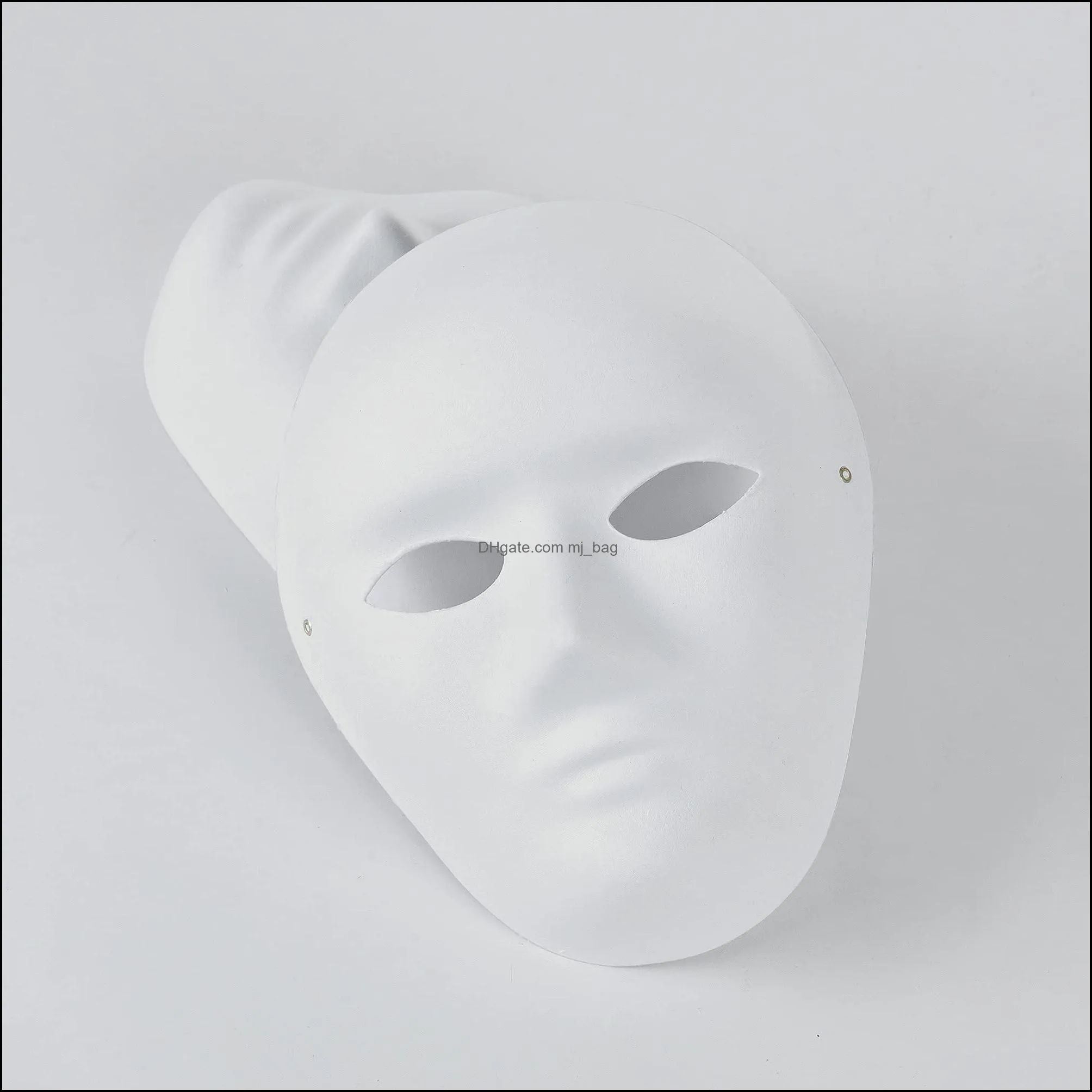 party masks oviseen paper he diy fl face white masquerade paintable mask for mardi gras cos-play halloween 9.45 x 7.28 inches amhbu