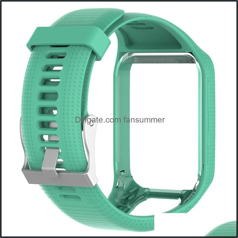 watchband for tomtom 2 3 series watch strap silicone replacement wrist band strap for tomtom runner 2 3 gps watch