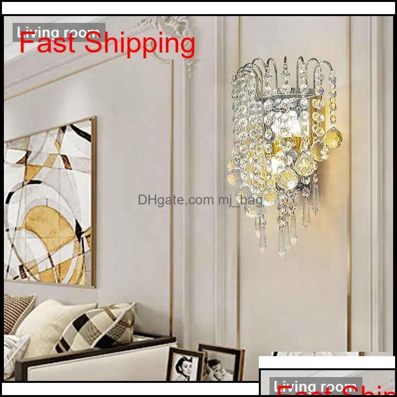 luces led e14 modern crystal mirror stainless steel wall lights lamps sconce fixtures lights for hallway bedside living room ejpin