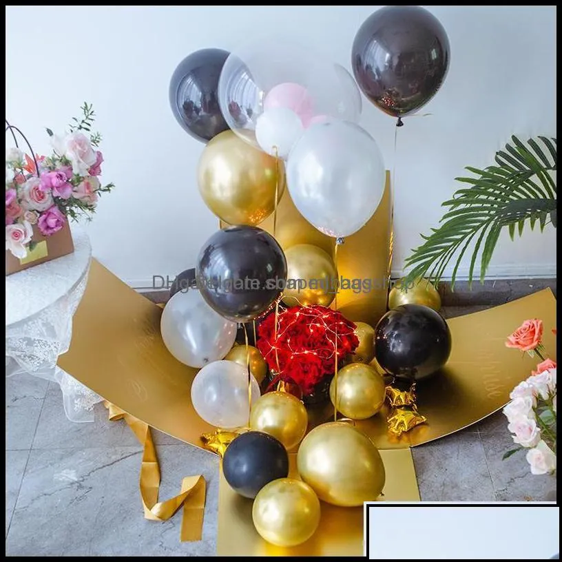 1set surprise box confession balloon christmas decorations gift explosion wedding birthday flower halloween wrap drop delivery 2021