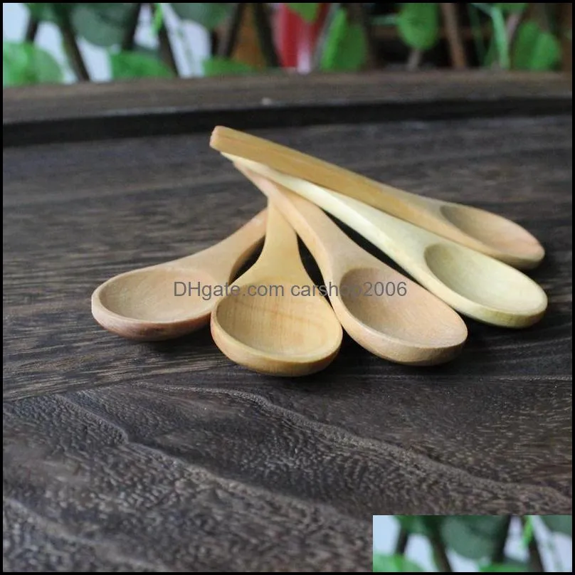 new pattern baby spoon small spoons wooden soup scoop lovely household kitchen tools 10cm having dinner 0 7ad d2