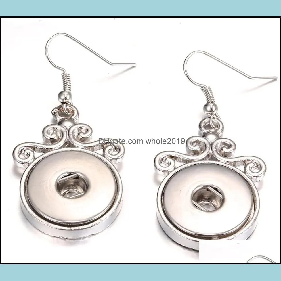noosa snap earrings 18mm snap buttons earrings charm jewelry dangle earrings jewelry for women party gift