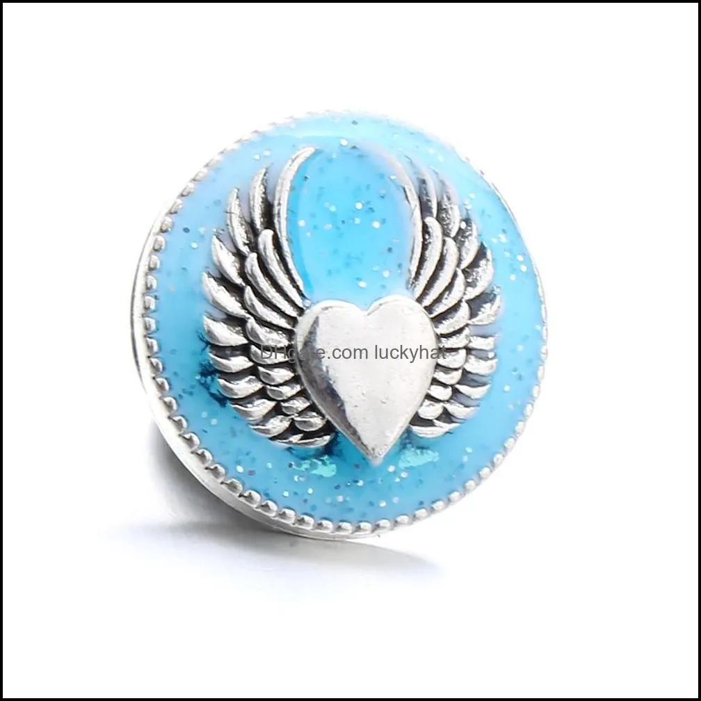 noosa snap jewelry angel fly wngs snap button fit 18mm snap button bracelet necklace jewelry
