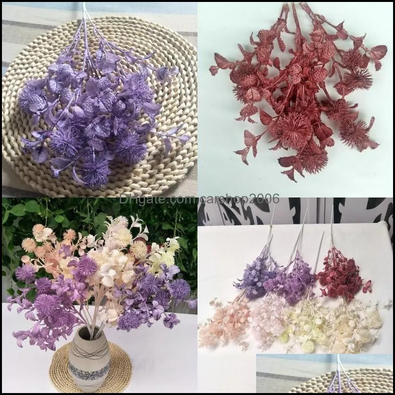 multi colors artificial rime home decor decorate simulated dandelions pure handwork horticultural flower arrangement 4 8ly