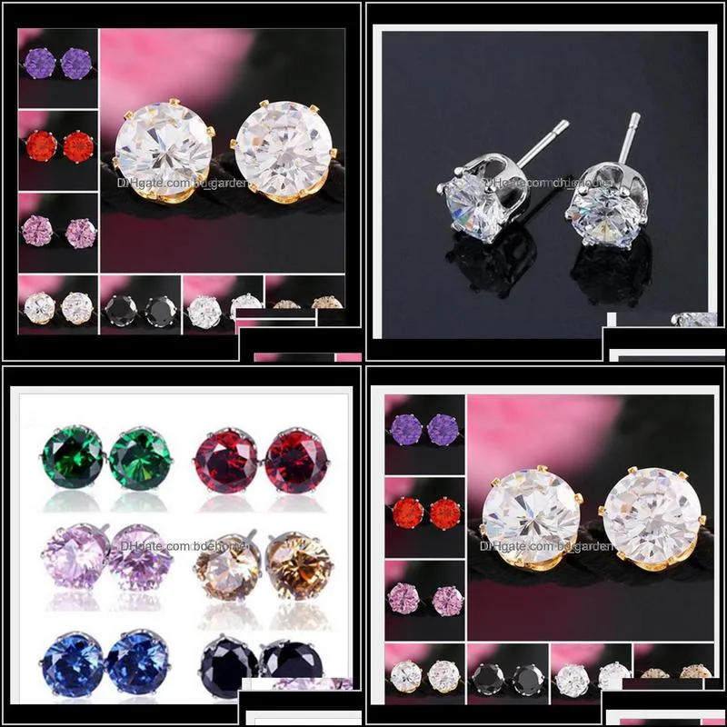 earings for woman wedding rhinestone gemstone crystal stud earrings korean fashion jewelry plated zircon ps1552 kr4uy anw02
