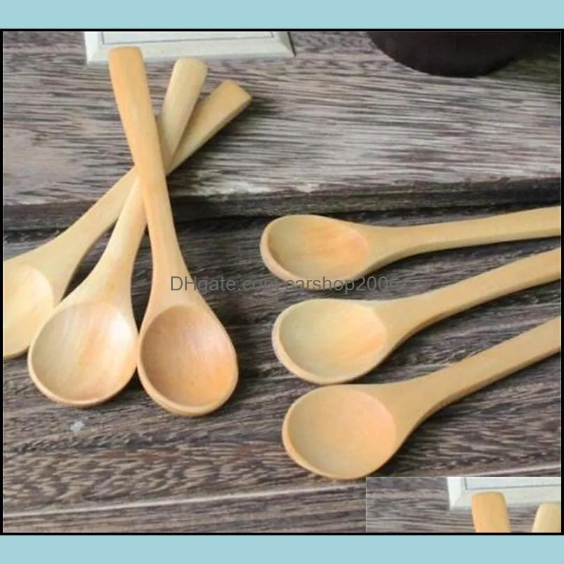 new pattern baby spoon small spoons wooden soup scoop lovely household kitchen tools 10cm having dinner 0 7ad d2