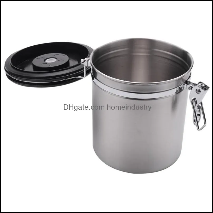 storage bottles & jars coffee flour sugar stainless steel container dili kitchen canister vacuum co2 valve airtight ca