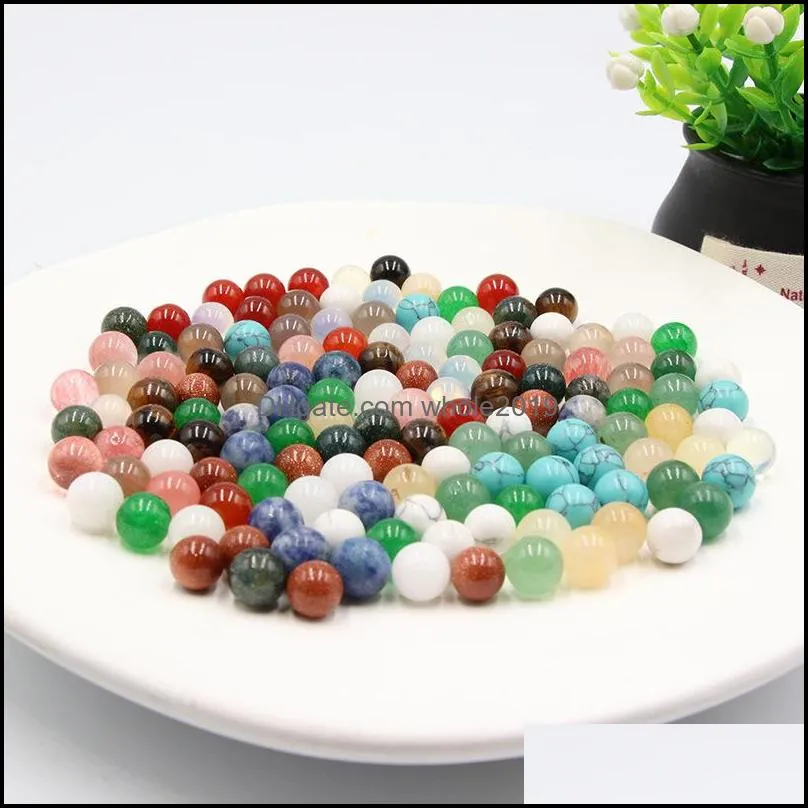 non-porous-ball 8mm stone natural healing crystal mascot massage accessory minerale gemstone reiki home decoration wholesale