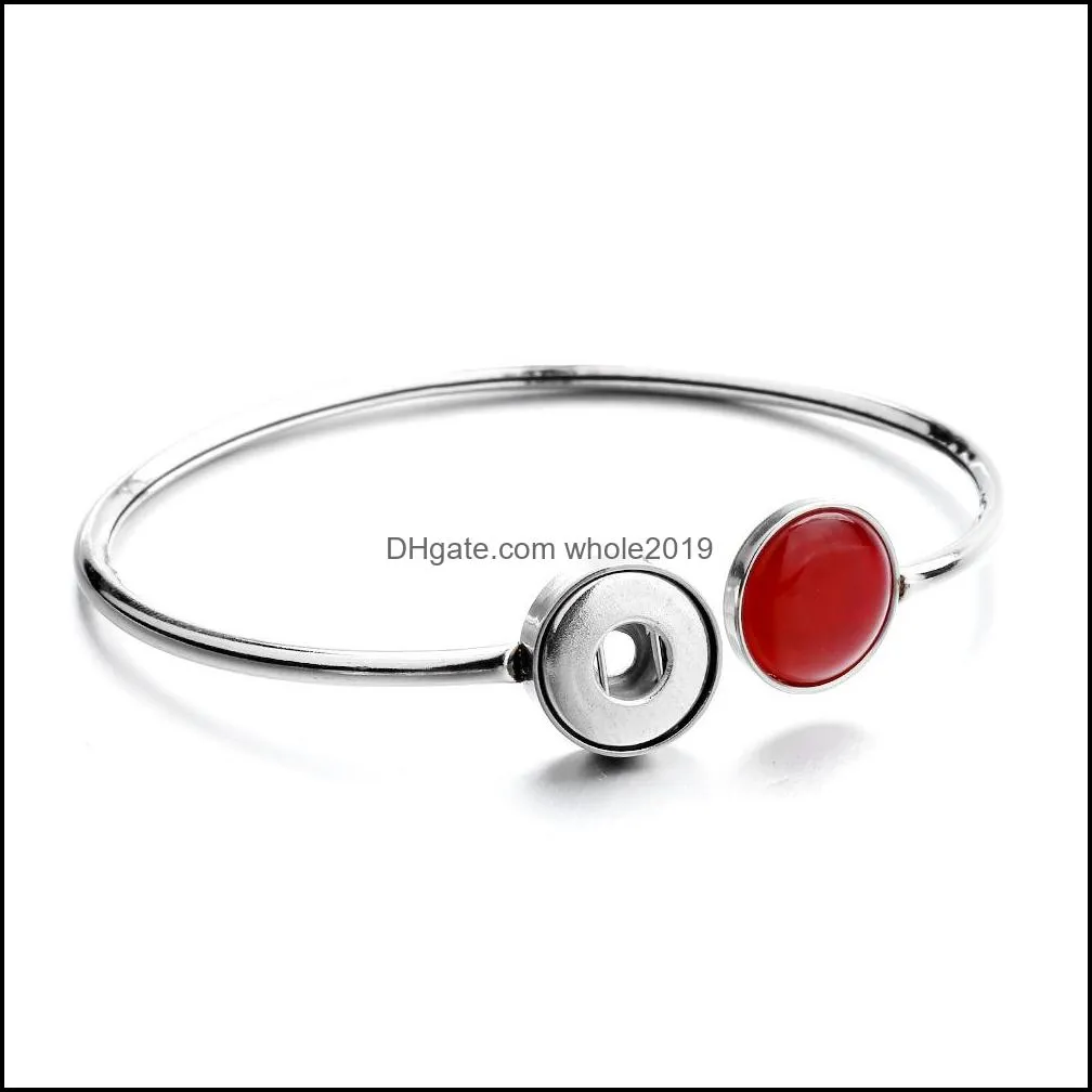 stainless steel snap button cuff bangle jewelry mini 12mm snaps bracelet for women couple bracelets