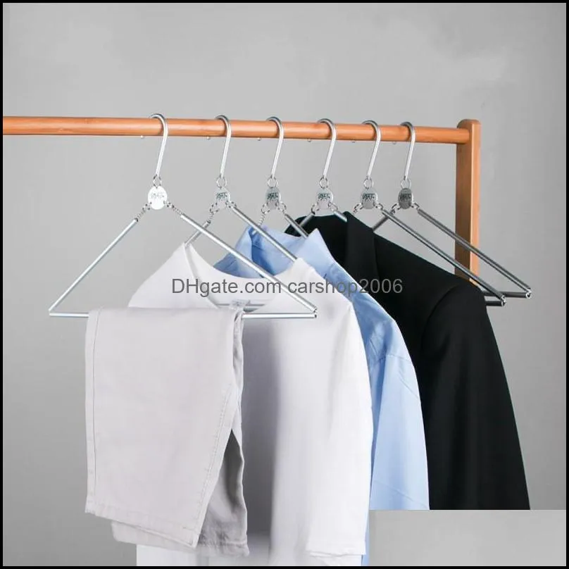 1pc portable foldable hanger aluminum alloy clothes rack for travel household dormitory coat hangers folding hangers