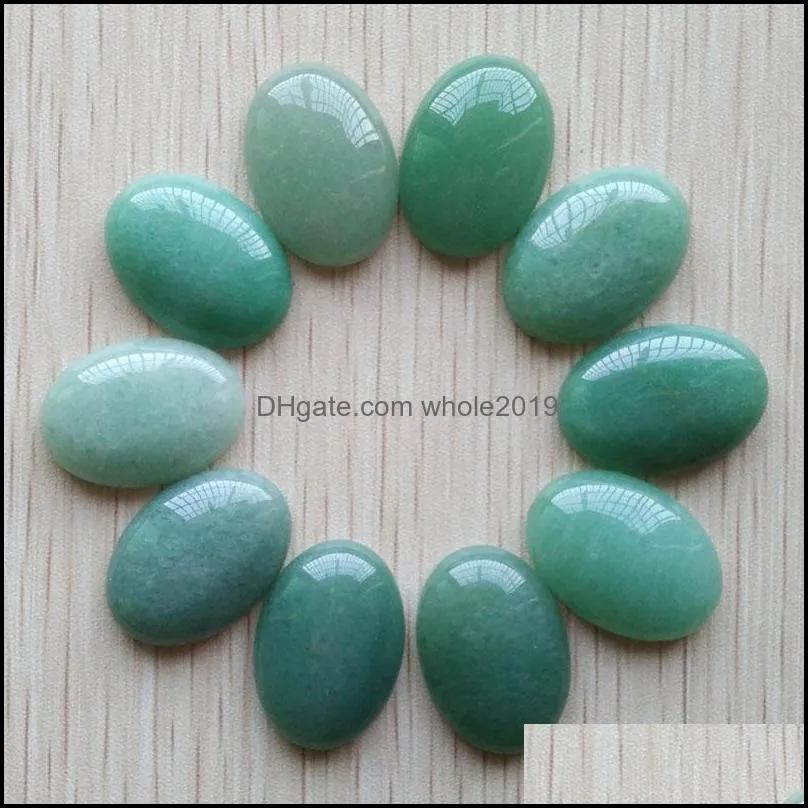 natural stone mixed oval flat base cab cabochon cystal loose beads for necklace earrings jewelry making wholesale 18x25mm