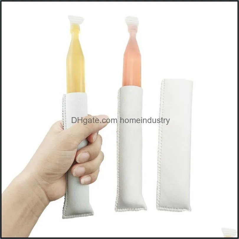 newsublimation blank tools ice  sleeve neoprene insulator reusable freezer popsicle holders washable ices popsicles sleeves holder