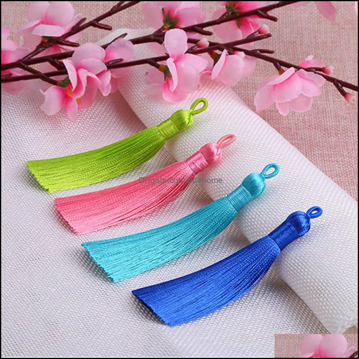 charms tassels mix color style fashion soft silky imitation silk fit for jewelry making diy accessories amqws