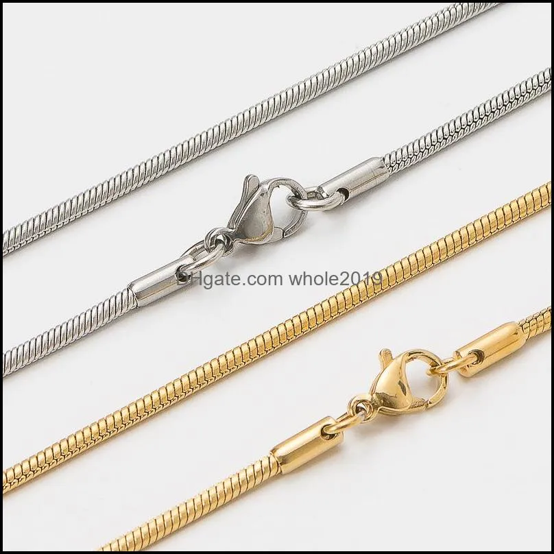 hip hop stainless steel 0.9mm snake chain women`s choker necklace for men hiphop jewelry making gift