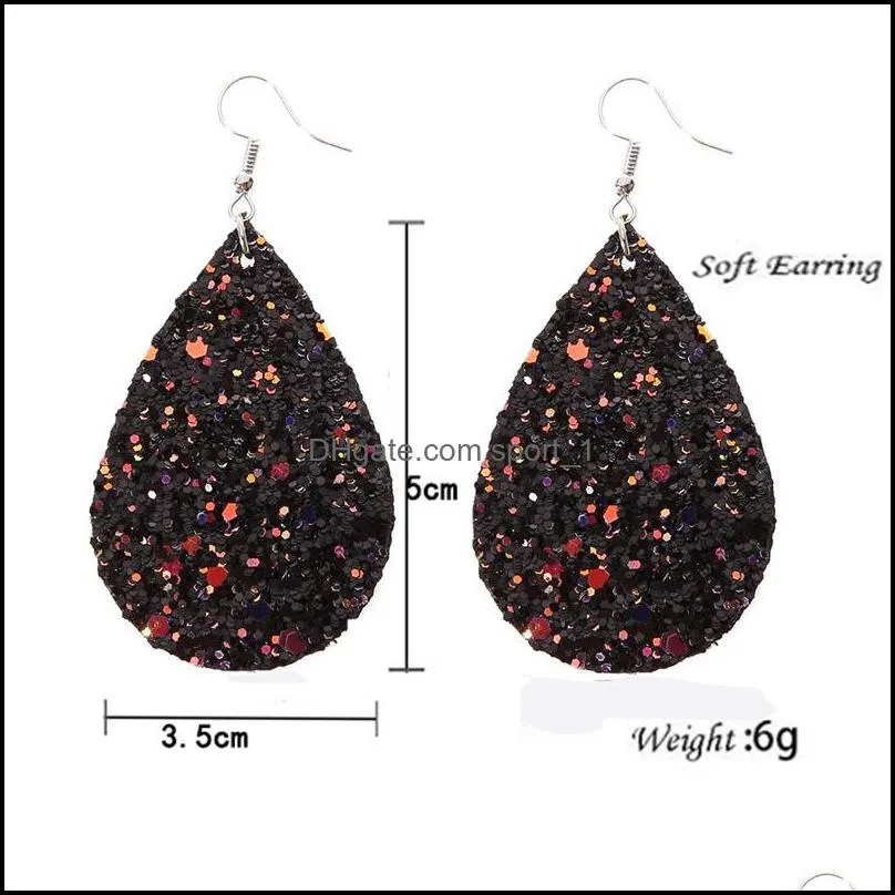 4 pairs teardrop leather earring for women girls gifts,bohemia style earring sets jewelry