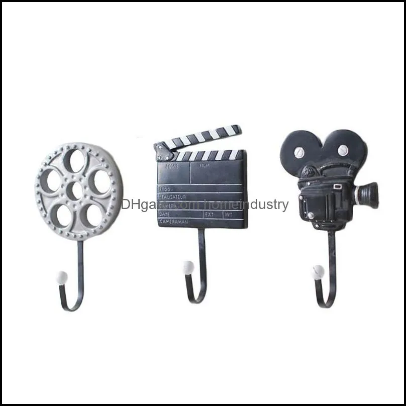 hooks & rails 3pcs film equipment clothes camera opening board wall mounted scarf cloth coat hangershooks