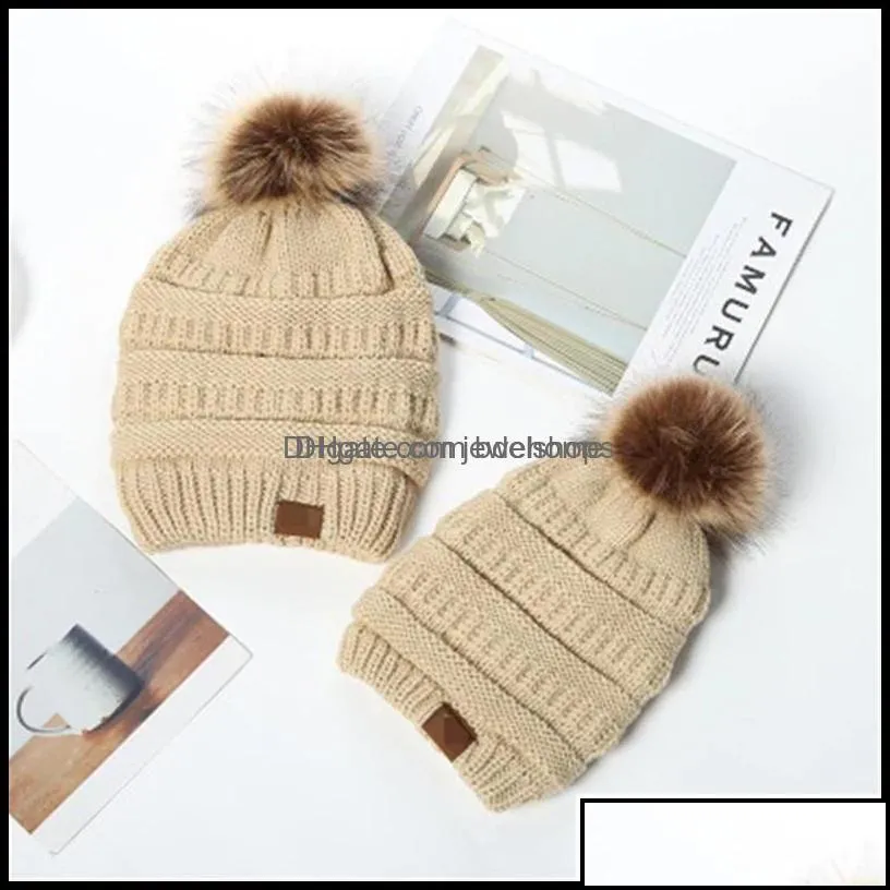 beanie/skl caps hats & hats, scarves gloves fashion accessories kids adts thick warm winter hat for women soft stretch knitted pom poms