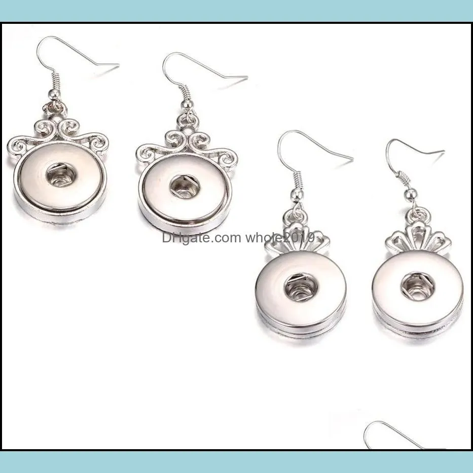 noosa snap earrings 18mm snap buttons earrings charm jewelry dangle earrings jewelry for women party gift