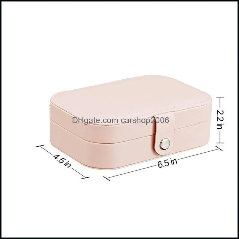 portable pu leather jewelry box portable travel jewelry organizer display storage case holder for rings earrings necklace accessories 926