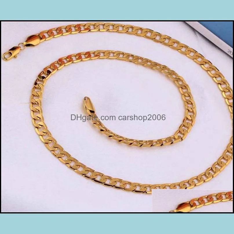 18k yellow gold mens necklace chain birthday valentine gift valuable 102 q2