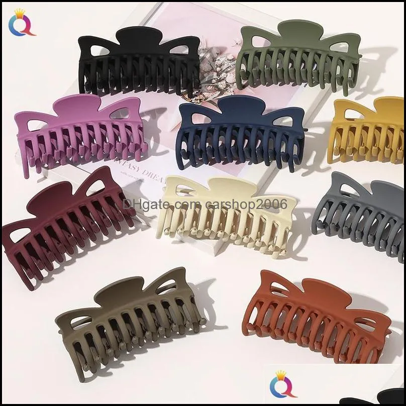 vintage claw clips for hair colorful solid color 12cm big girls hairclip clip hairs headwear accessories 1825 q2