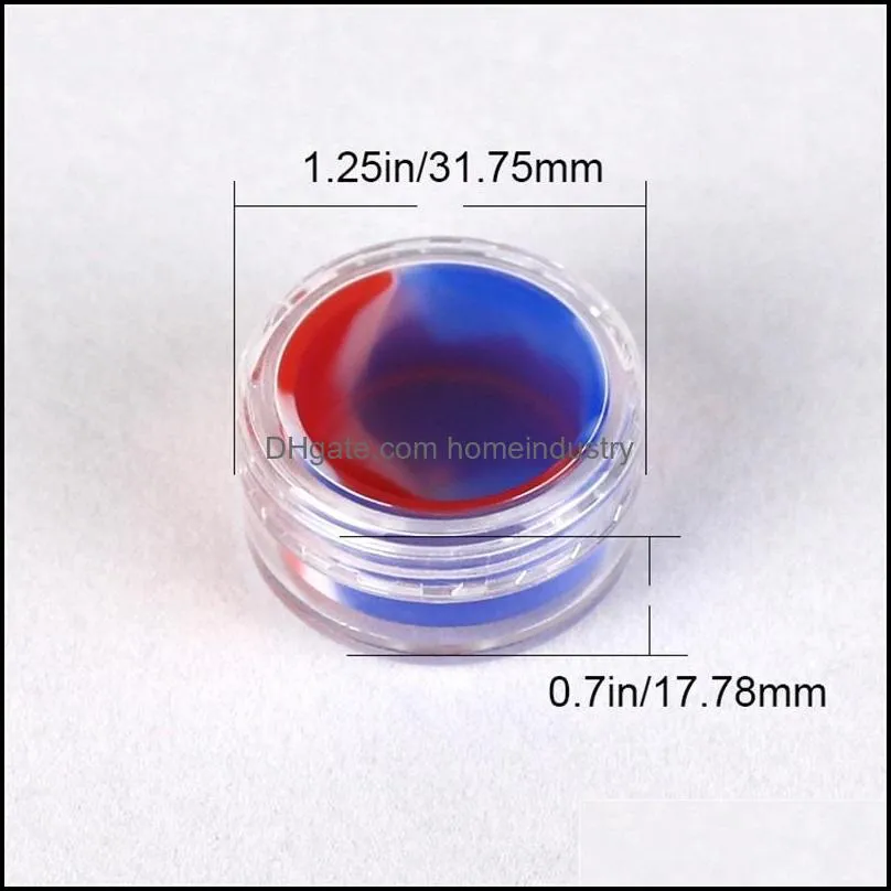 vaporizer oil non stick silicone container clear 3ml plastic dab wax storage jar shatter glass water pipes acrylic silicon jars 1314