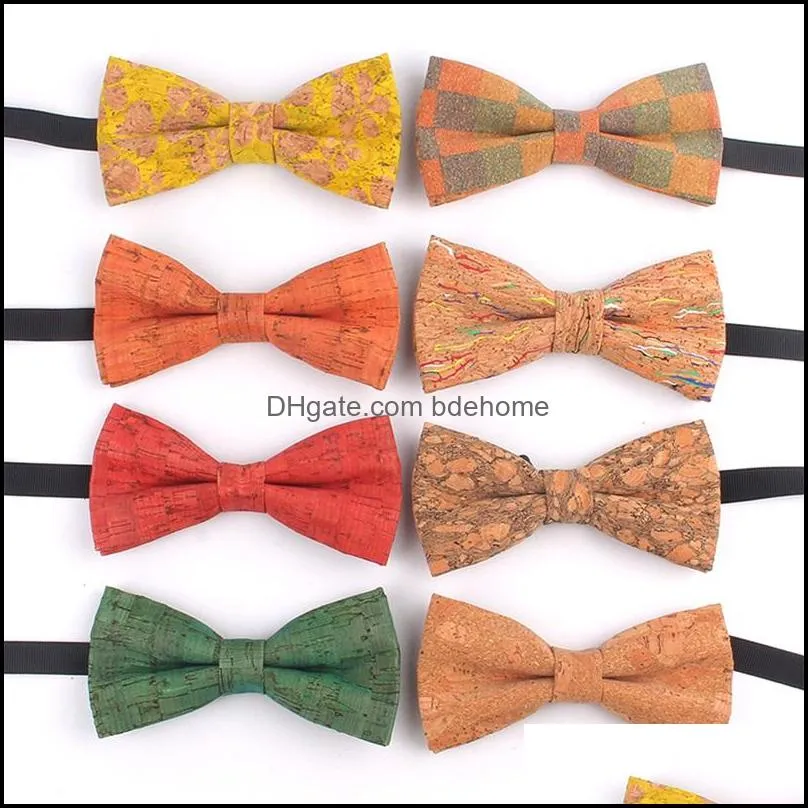 wood bow ties for men novelty male bark grain bowtie wedding party man neck wear accessories gifts tie 3639 q2