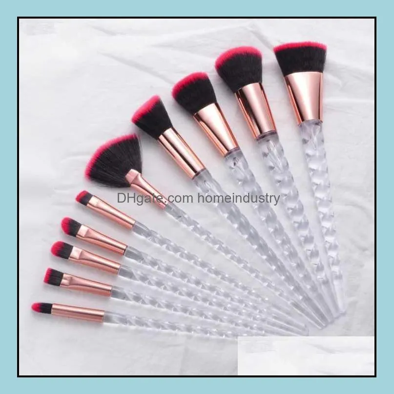 10pcs makeup brush set face power foundation brushes cosmetic brush sets beauty tool women`s gifts